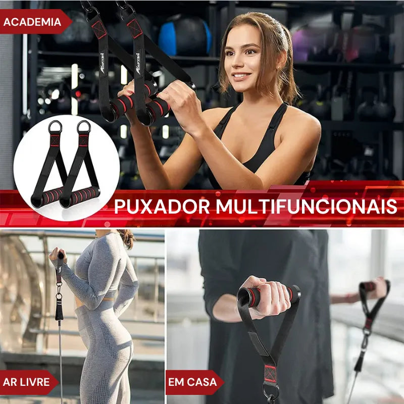 Kit de Puxadores para Musculação